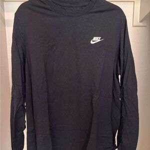 Nike Men's Sportswear Club Classic Black Long Sleeve Tee